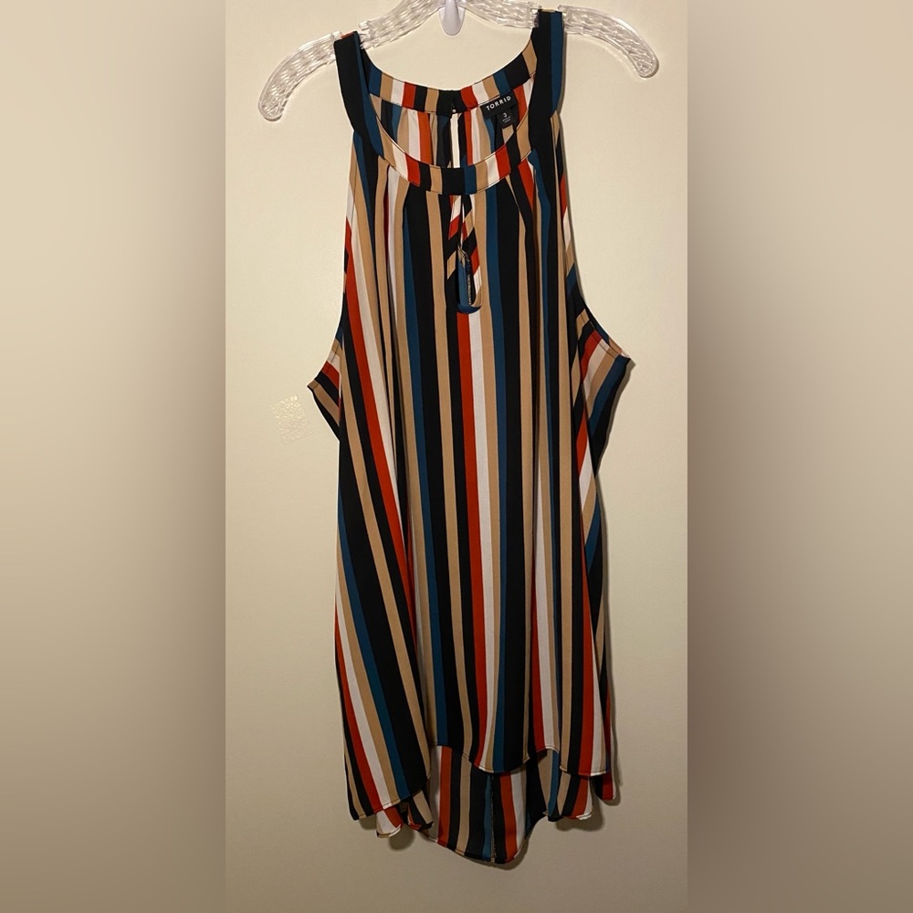 EUC - Torrid Multicolor Striped Blouse Size: 3x